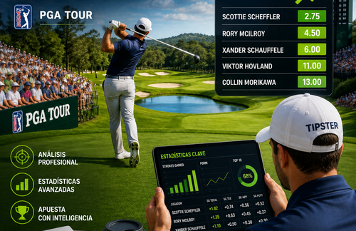 Tipsters de Golf (PGA Tour): estrategias para cuotas altas e outrights